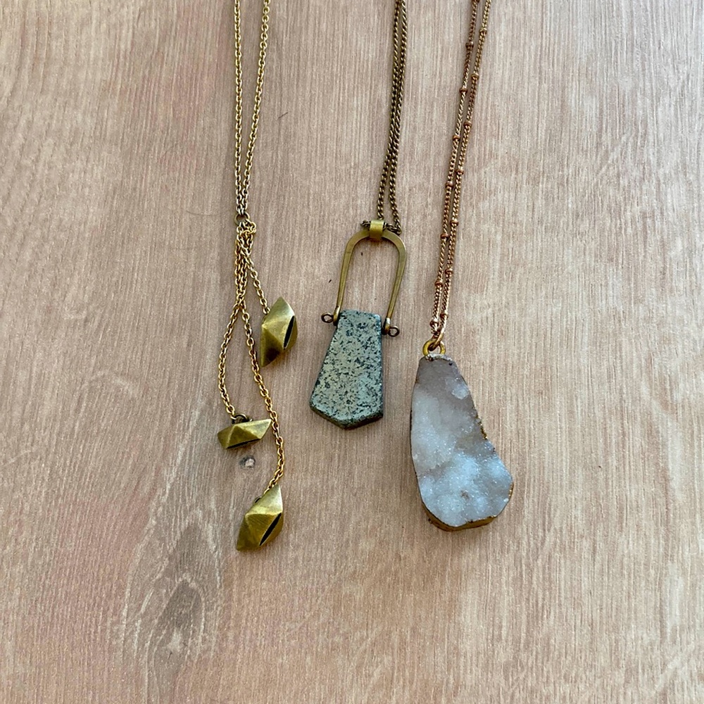 Long necklaces. Set of 3